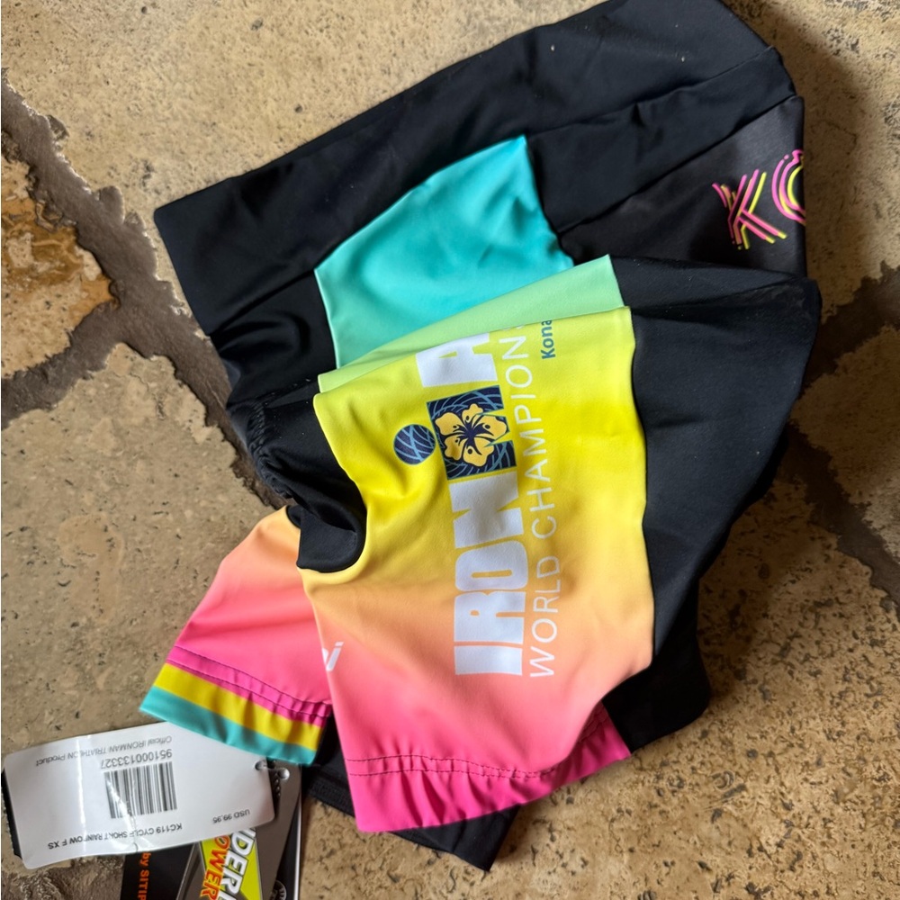 New XS Kona Ironman world championship 2019 triathlon cycling shorts Santini